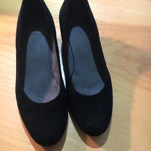 Stuart Weitzman Black Suede Wedges